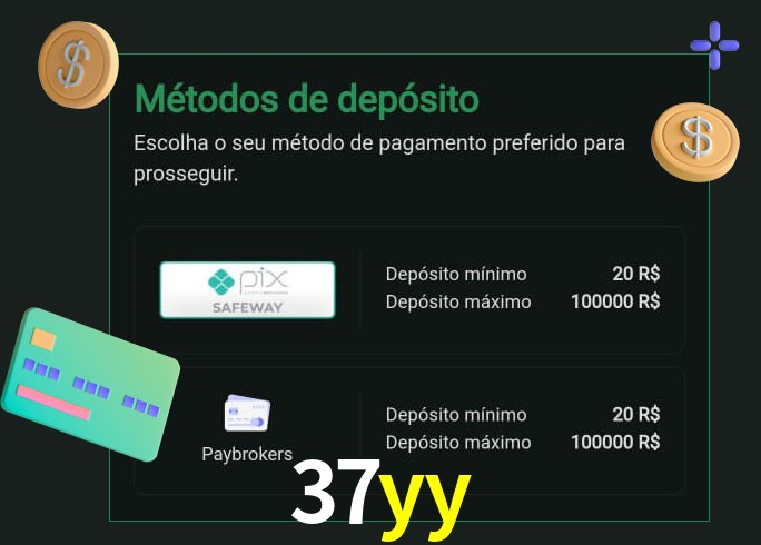O cassino 37yy oferece uma grande variedade de métodos de pagamento